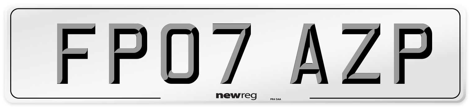 FP07 AZP Number Plate from New Reg